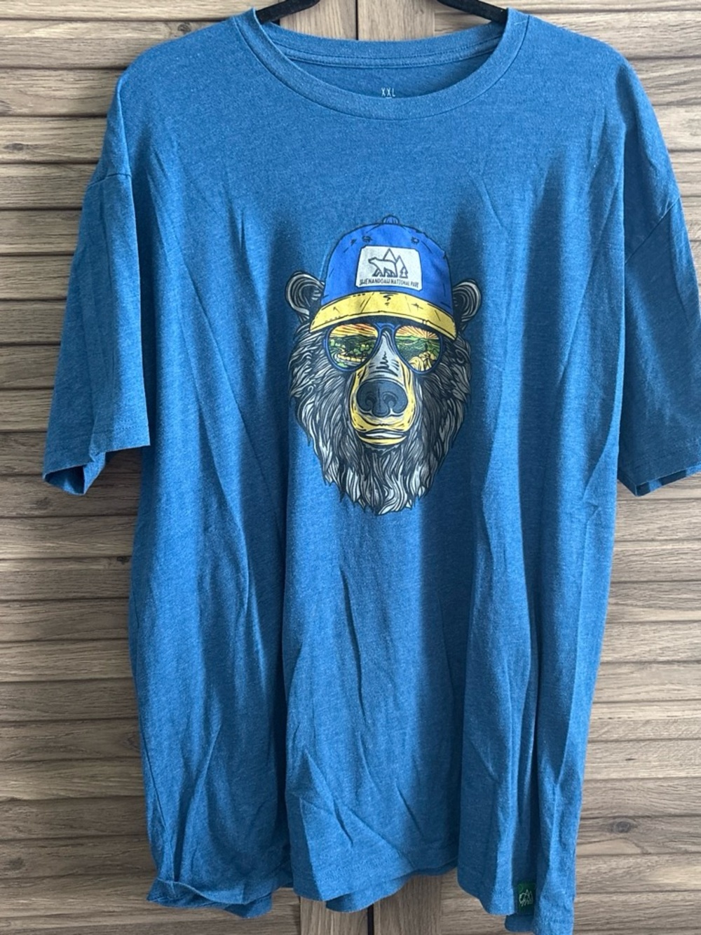 Blue Shenandoah National Park Graphic Bear Tee